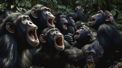 Premium AI Image | the behavior of the monkeys