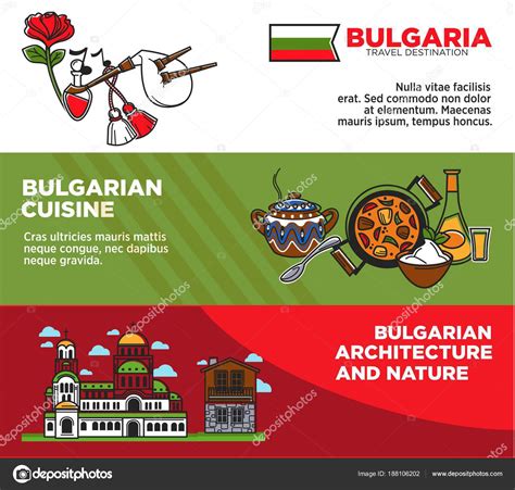 Bulgaria Travel Destination Promotional Posters Authentic Architecture