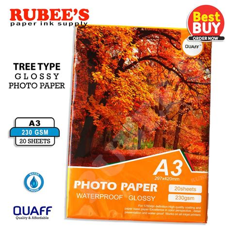 Quaff A Glossy Photo Paper Gsm Tree Type Shopee Malaysia