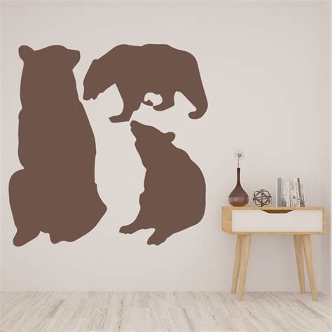 Bear Wild Animals Wall Sticker Set