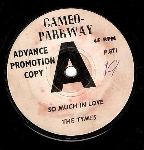 THE TYMES So Much In Love Vinyl Record 7 Inch Cameo Parkway 1963 Promo