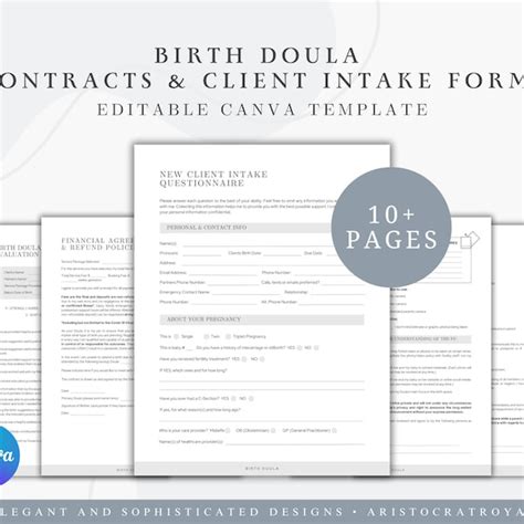 Birth Doula Intake Form Etsy