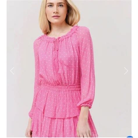 LoveShackFancy Dresses Loveshackfancy Popover Dress In Hot Pink
