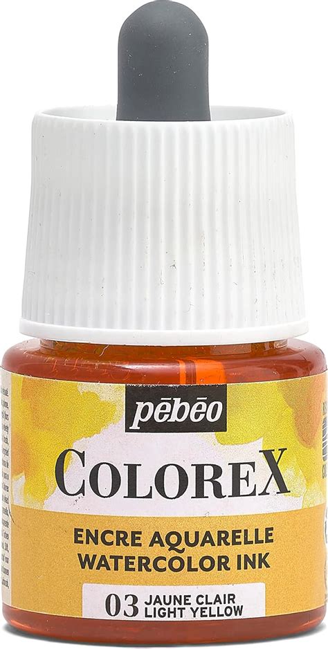 Pébéo Encre Colorex 45 ML Jaune Clair Colorex Encre Aquarelle Pébéo