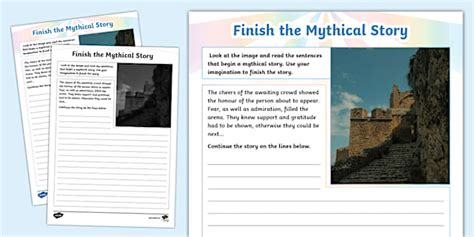 Finish The Mythical Story Writing Template Lehrer Gemacht