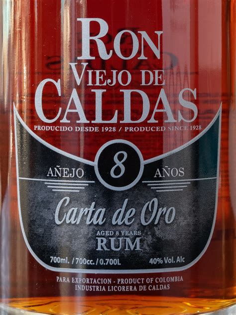 Ром Viejo de Caldas Carta de Oro 8 Years Old купить в винном ресторане ...