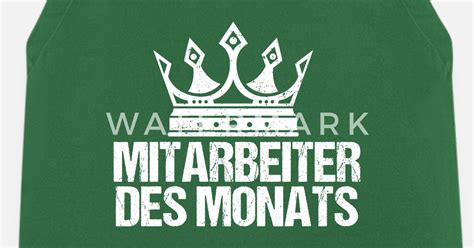 Mitarbeiter Des Monats Lustig Büro Arbeit Geschenk Schürze Spreadshirt