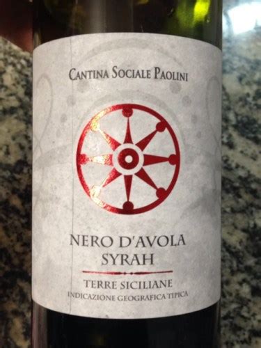 Cantine Paolini Nero D Avola Syrah Vivino US