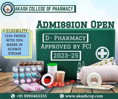 Admission Open For D Pharma Course Session At Rs Year In