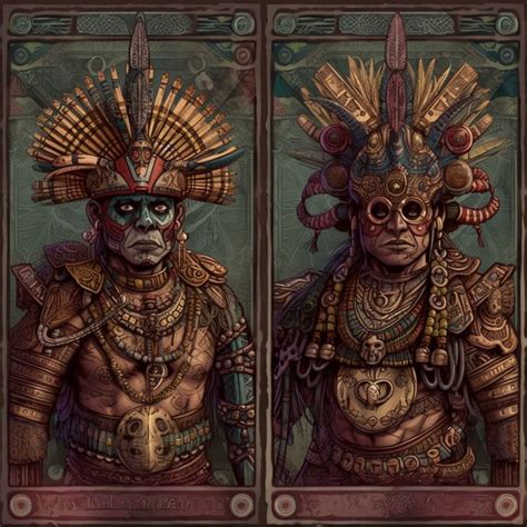 Xbalanque And Hunahpu Mayan Gods Series 01 Mayan Art Mexican