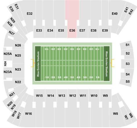 Rice Eccles Stadium Seating Chart