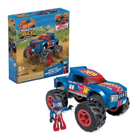 Hot Wheels Monster Trucks Mega Construx Race Ace Mattel Parcelamento Sem Juros