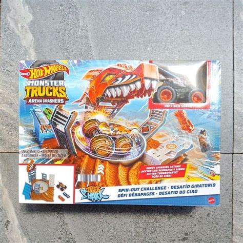 Hot Wheels Monster Trucks Arena Smashers With Tiger Shark Original Mattel Shopee Malaysia