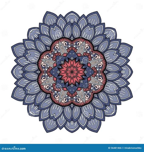 Vektor schöne Deco Farbige Mandala Vektor Abbildung Illustration von