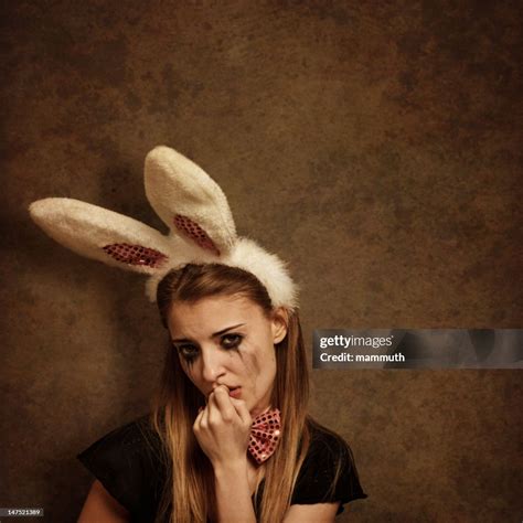 Sad Easter Crying Bunny Girl High Res Stock Photo Getty Images