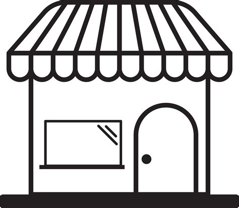 Shop Market Line Icon Outline Sign Linear Pictogram 10852922 Png