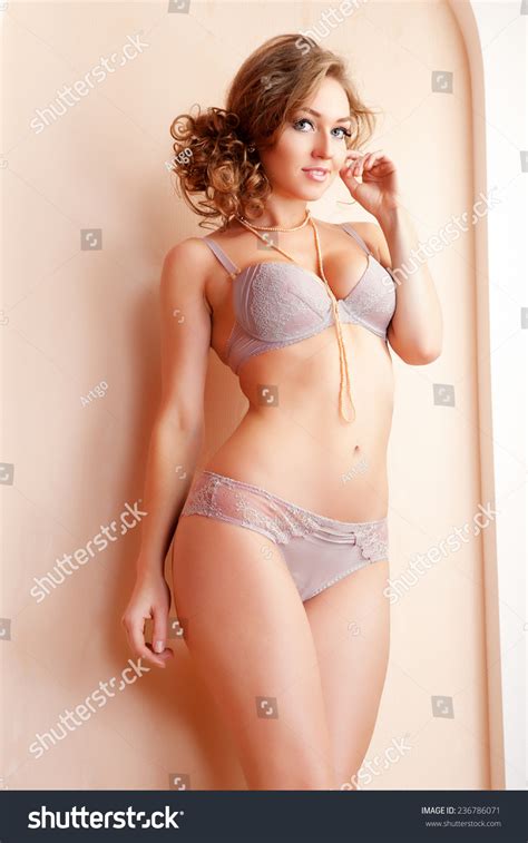 Sexy Girl Lingerie Posing Studio Stock Photo Shutterstock