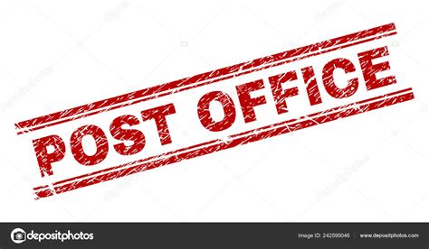 Scratched Textured Post Office Stamp Seal Stock Vector By