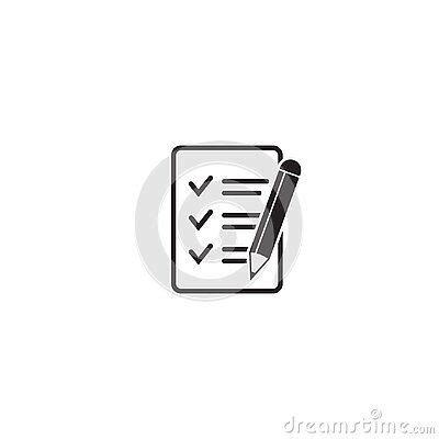 Checklist With Pen Vector Illustration