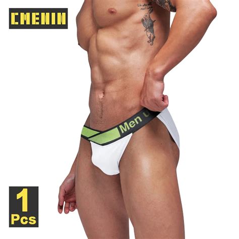 Cmenin Modal Men S Underwear Sexy High Cut Man Brief Sissy Bikini Jockstrap Panties Male Green