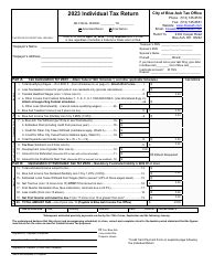 City Of Blue Ash Ohio Individual Tax Return Fill Out Sign