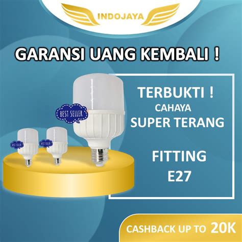 Jual Lampu Led Bohlam Led Bulb 20w 20 Watt Super Terang Ruang Tamu Kamar Tidur Hemat Energi