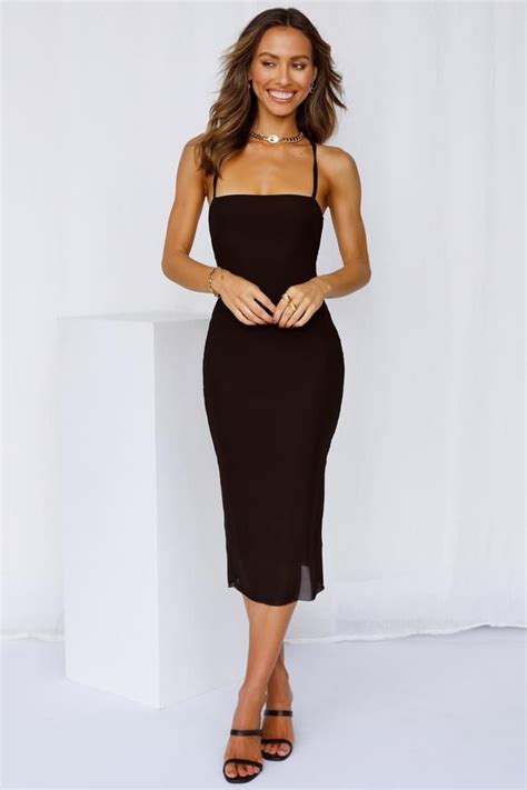 Pin By Jade Guessford On Dresses Black Midi Dress Shop Cocktail