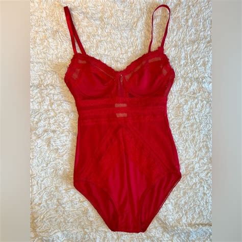 Intimates Sleepwear Red Lace Lingerie Onepiece Poshmark