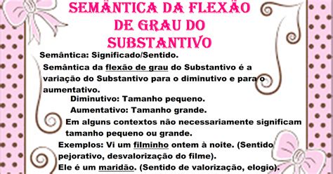 Flexão De Grau Do Substantivo - Lu Concursos: SEMÂNTICA DA FLEXÃO DE GRAU DO SUBSTANTIVO