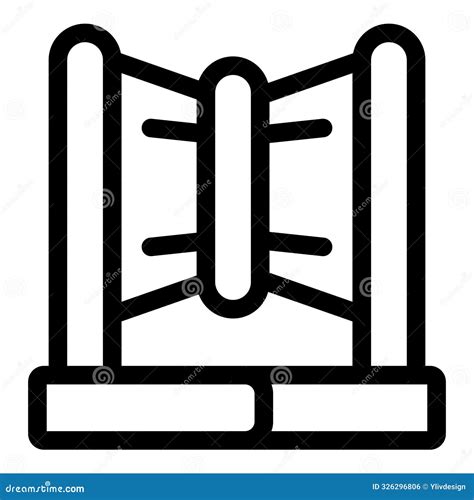 Simple Icon of a Turnstile Gate Regulating Pedestrian Access Stock