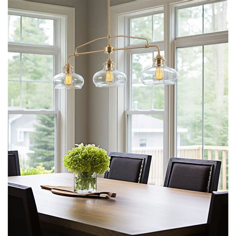 Kira Home Harlow 3-Light Cool Brass Island Pendant