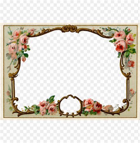Vintage Floral Frame No Background Toppng
