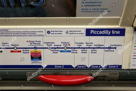 Piccadilly Line Map On Display Inside Editorial Stock Photo - Stock ...