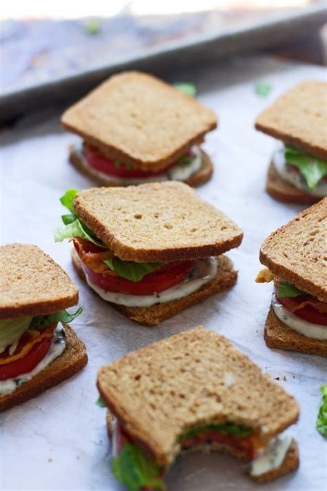 Mini Blt Sandwiches With Basil Lemon Mayo Cooking For Keeps