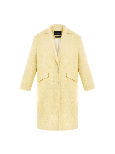 Однобортное пальто из фактурной шерсти Nude Story