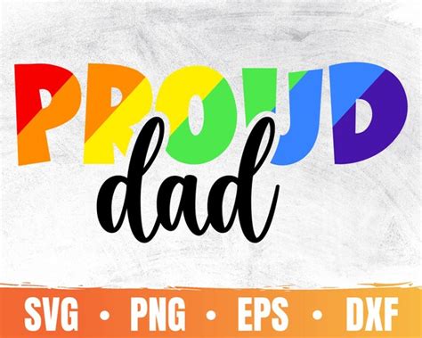 Proud Lgbtq Dad Svg Pride Month Svg Gay Pride Svg File For Etsy