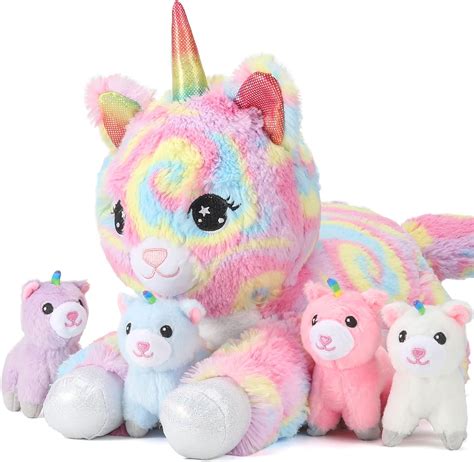 22inch Unicorn Stuffed Animals Cat Plush For Girls Momma