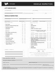 Lyft Inspection Form Printable Forms Free Online