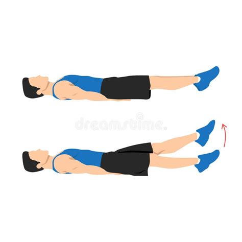 Man Doing Sit Ups Exercise Abdominals Exercise Flat Vector