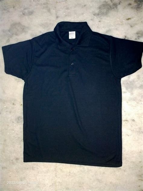 Male Black Men Plain Polyester Collar T Shirt For Clothing Size Medium At Rs 290piece In Delhi