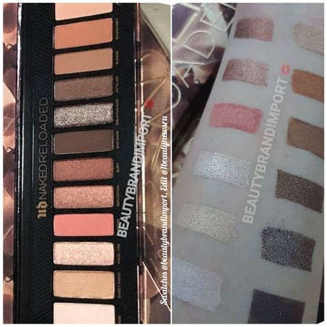 Свотчи новой палетки Urban Decay Naked Reloaded Palette Spring 2019 Swatches 1BEAUTYNEWS RU
