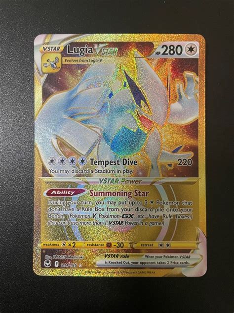 Pokemon Tcg Lugia Vstar Secret Rare Sword Shield Silver