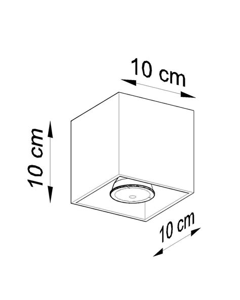 Lampa Sufitowa Kostka Czarna Quad Aluminium Gu Niska Cena Na