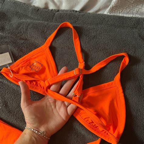 Oh Polly Orange Bikini TOP ONLY Top Size XL However Depop