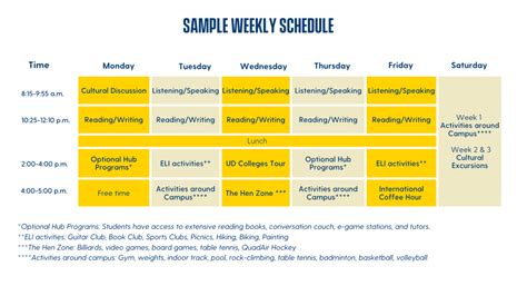 Ass Schedule English Language Institute