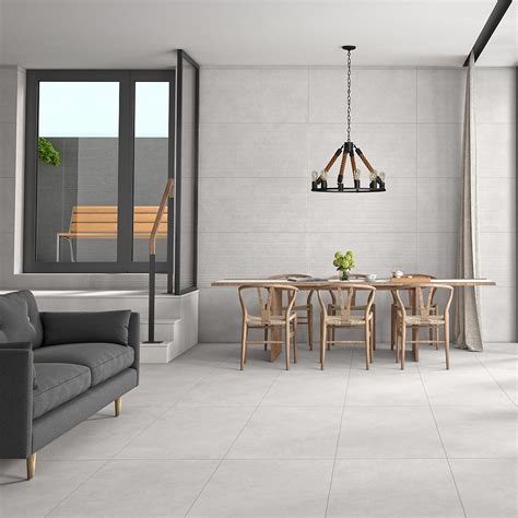 Enrich Bianco Matt Concrete Effect Porcelain Cut Sample Tile Tbk Tiles