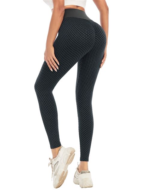 Kingshop Yoga Pants Ruched High Waist Butt Lifting Anti Cellulite