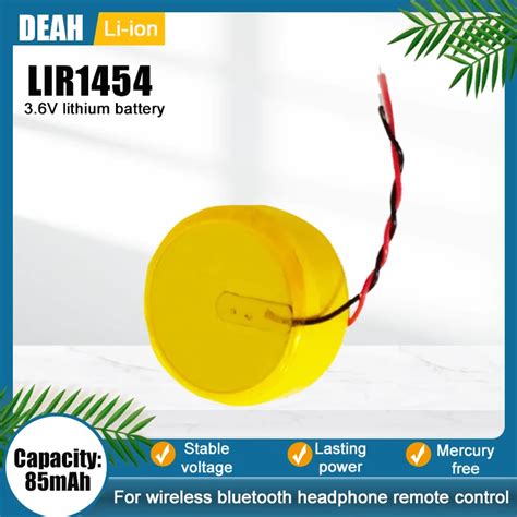 1-3PCS-LIR1454-LIR-1454-3-6V-85mAh-Rechargeable-Lithium-Li-ion-Battery ...