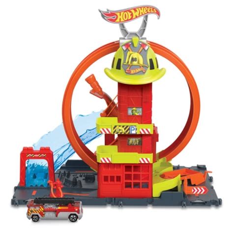 Hot Wheels City Remiza Stra Acka Superp Tla Zestaw Hkx Mattel Gara E I Tory Zabawki Dla Dzieci