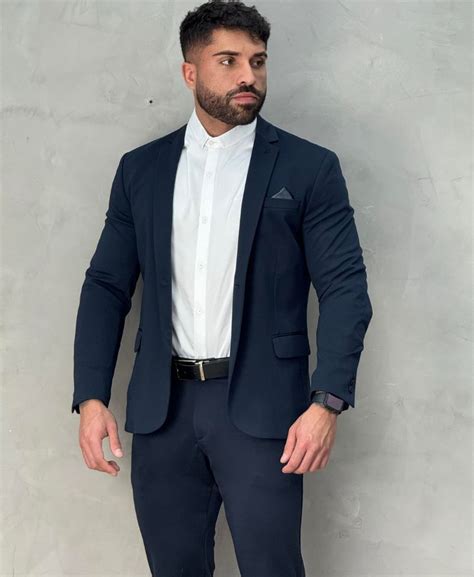 Blazer Azul Marinho Masculino - Blazer Azul Marinho Masculino Básico Acetinado - Ideal Vest Rouparia